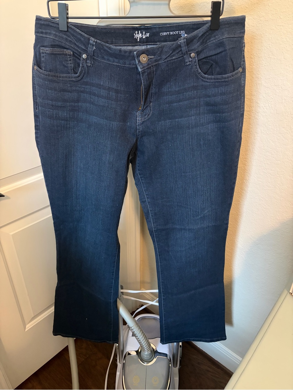 Style & Co. Dark Blue Curvy Boot Leg Jeans